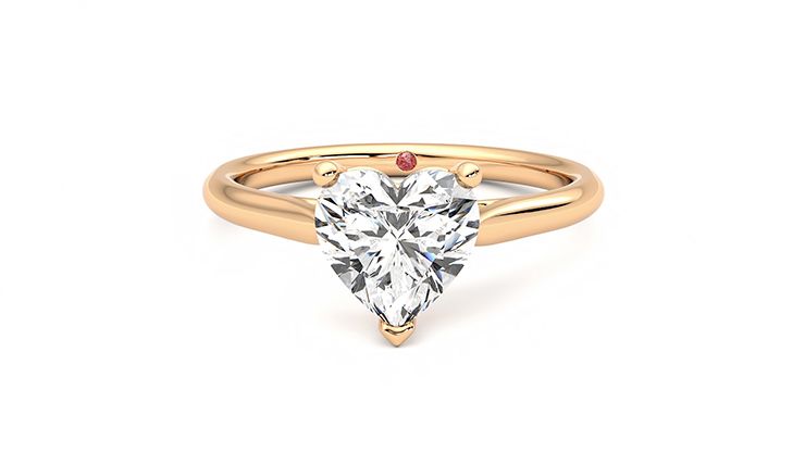 Taylor & Hart Hope Heart Engagement Ring 360 degree image 29