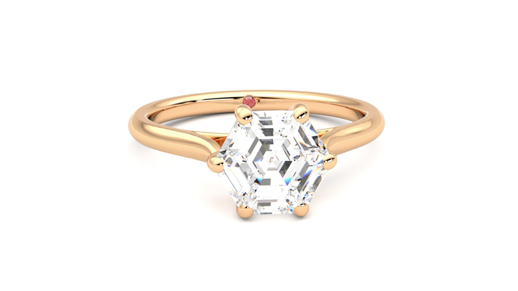Taylor & Hart Hope Hexagonal Engagement Ring 360 degree image 2