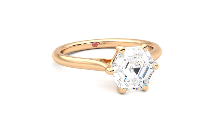 Taylor & Hart Hope Hexagonal Engagement Ring 360 degree image 4