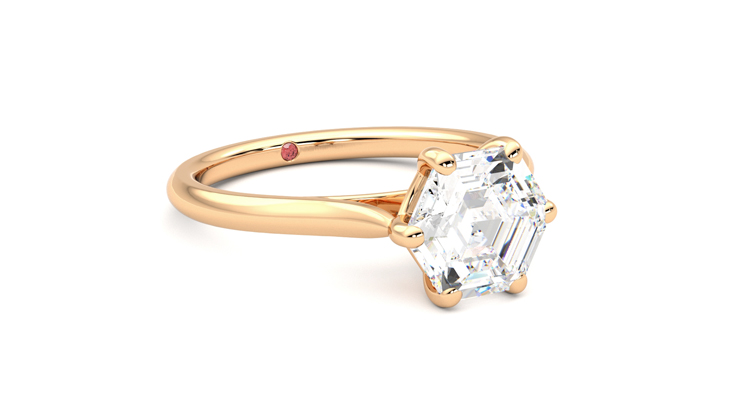 Taylor & Hart Hope Hexagonal Engagement Ring 360 degree image 5