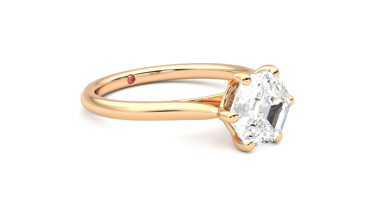 Taylor & Hart Hope Hexagonal Engagement Ring 360 degree image 6