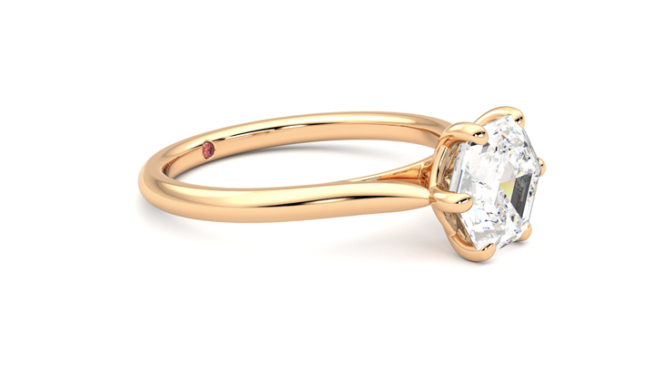 Taylor & Hart Hope Hexagonal Engagement Ring 360 degree image 7