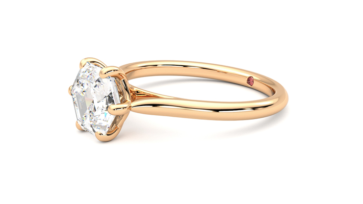 Taylor & Hart Hope Hexagonal Engagement Ring 360 degree image 23