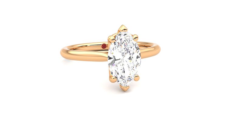 Taylor & Hart Hope Marquise Engagement Ring 360 degree image 3