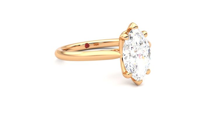 Taylor & Hart Hope Marquise Engagement Ring 360 degree image 5