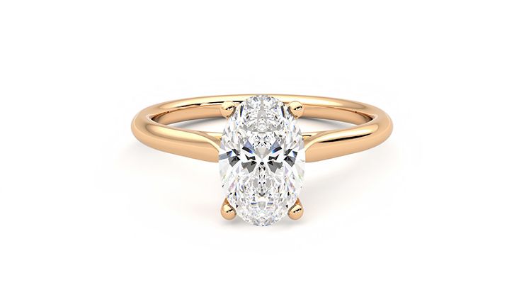 Taylor & Hart Hope Oval Engagement Ring 360 degree image 0