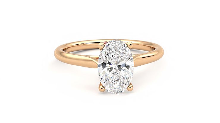 Taylor & Hart Hope Oval Engagement Ring 360 degree image 2