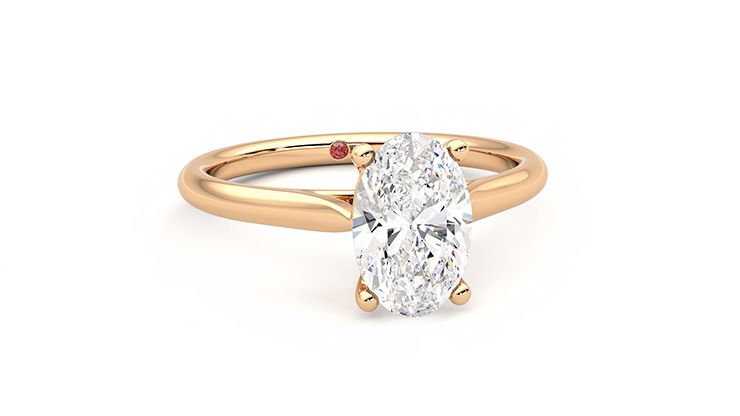 Taylor & Hart Hope Oval Engagement Ring 360 degree image 3