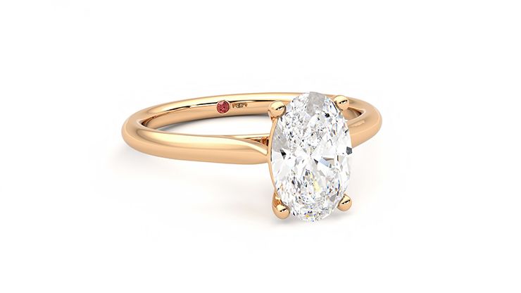 Taylor & Hart Hope Oval Engagement Ring 360 degree image 4