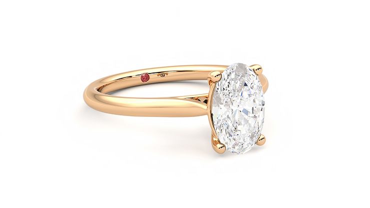 Taylor & Hart Hope Oval Engagement Ring 360 degree image 5