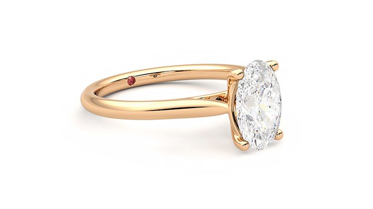 Taylor & Hart Hope Oval Engagement Ring 360 degree image 6