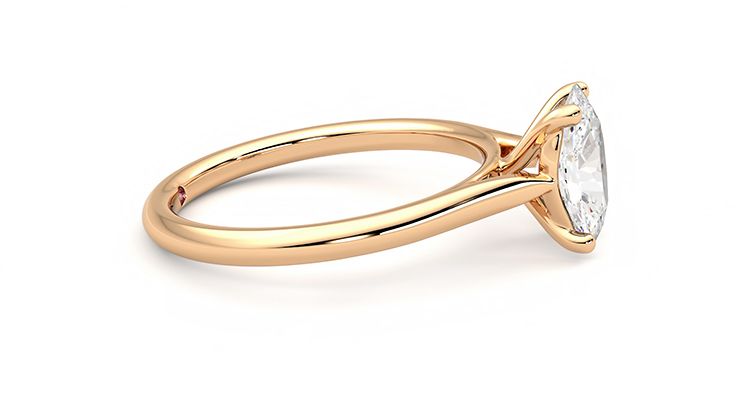 Taylor & Hart Hope Oval Engagement Ring 360 degree image 9