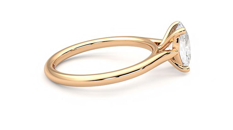 Taylor & Hart Hope Oval Engagement Ring 360 degree image 10