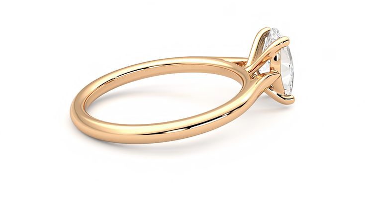 Taylor & Hart Hope Oval Engagement Ring 360 degree image 11