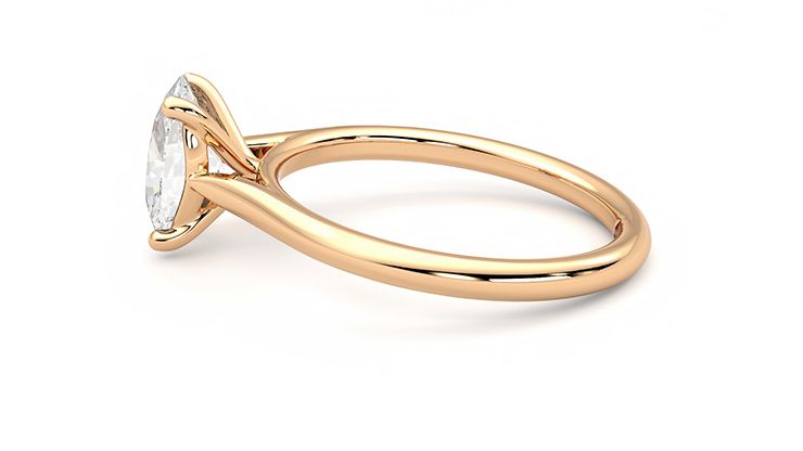 Taylor & Hart Hope Oval Engagement Ring 360 degree image 20