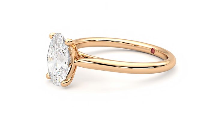 Taylor & Hart Hope Oval Engagement Ring 360 degree image 23