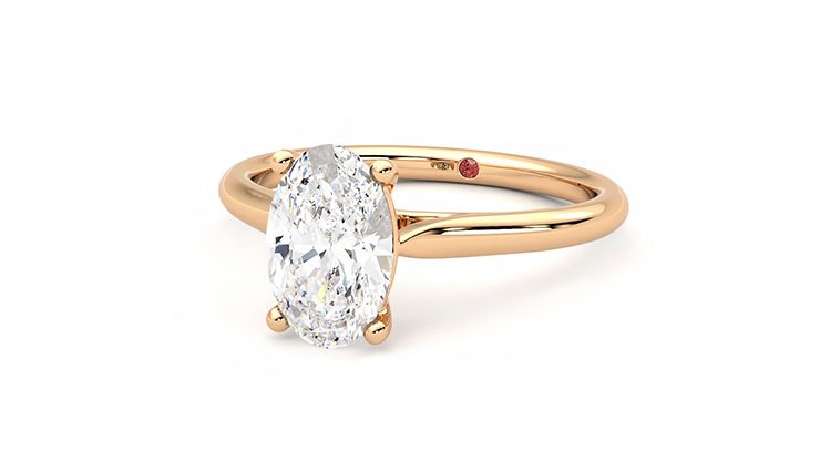 Taylor & Hart Hope Oval Engagement Ring 360 degree image 26