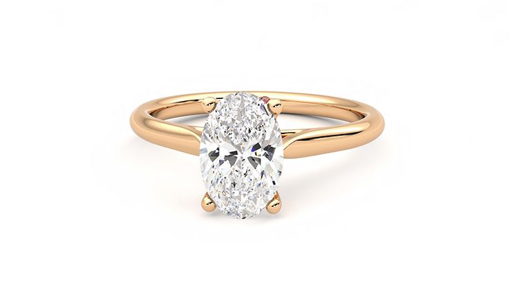 Taylor & Hart Hope Oval Engagement Ring 360 degree image 28