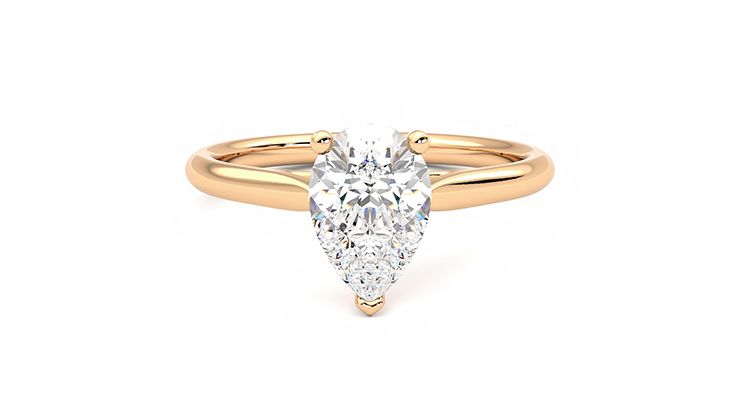 Taylor & Hart Hope Pear Engagement Ring 360 degree image 0
