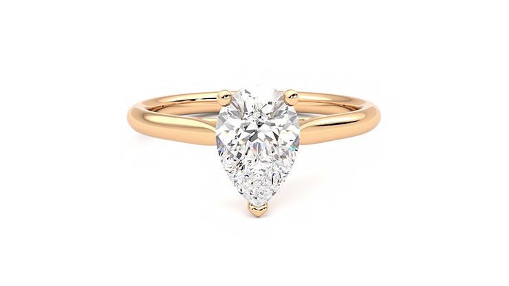 Taylor & Hart Hope Pear Engagement Ring 360 degree image 1