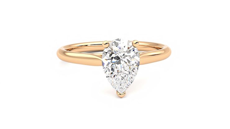 Taylor & Hart Hope Pear Engagement Ring 360 degree image 2