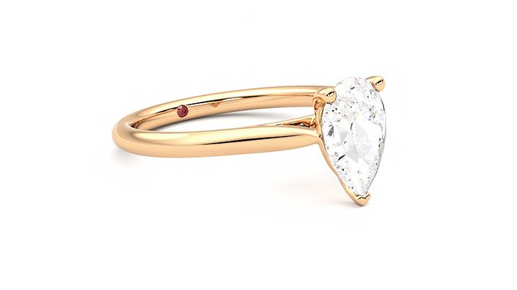 Taylor & Hart Hope Pear Engagement Ring 360 degree image 6