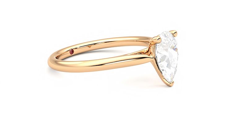 Taylor & Hart Hope Pear Engagement Ring 360 degree image 7