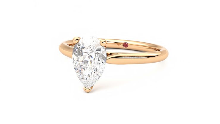 Taylor & Hart Hope Pear Engagement Ring 360 degree image 26