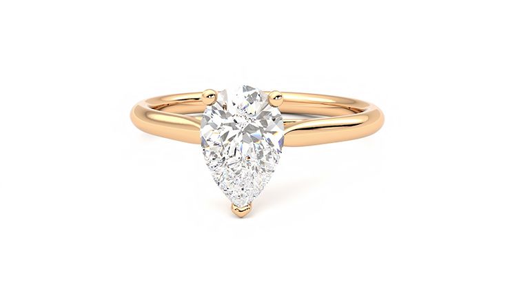 Taylor & Hart Hope Pear Engagement Ring 360 degree image 28