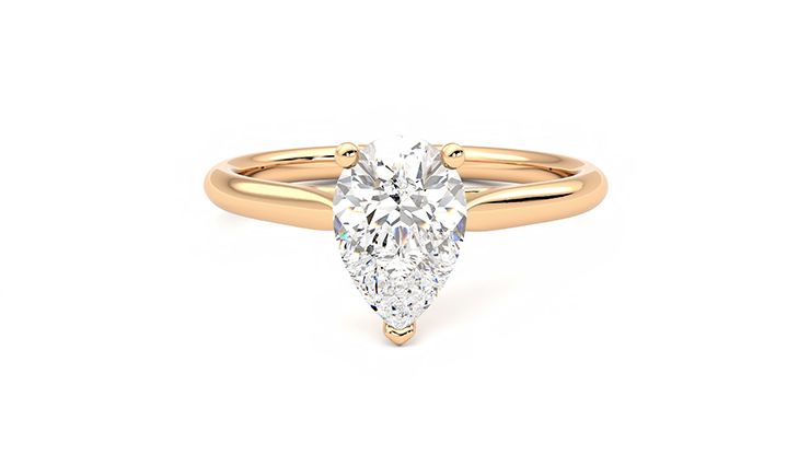 Taylor & Hart Hope Pear Engagement Ring 360 degree image 29