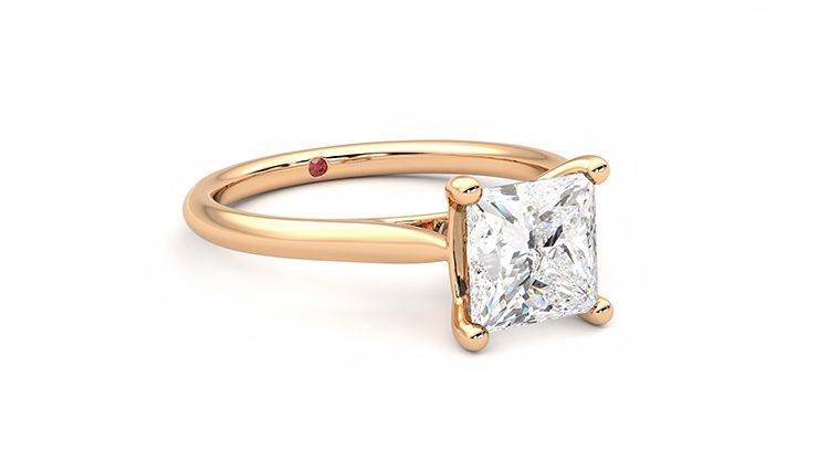 Taylor & Hart Hope Princess Engagement Ring 360 degree image 5
