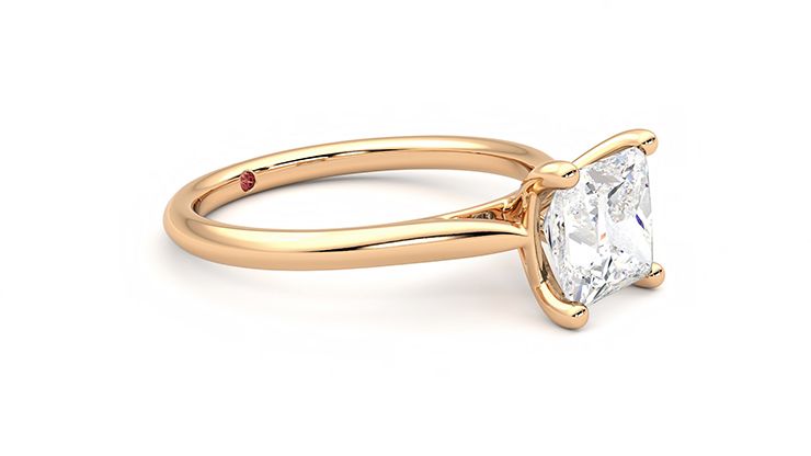 Taylor & Hart Hope Princess Engagement Ring 360 degree image 7