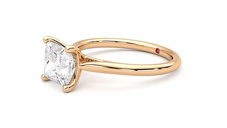 Taylor & Hart Hope Princess Engagement Ring 360 degree image 23