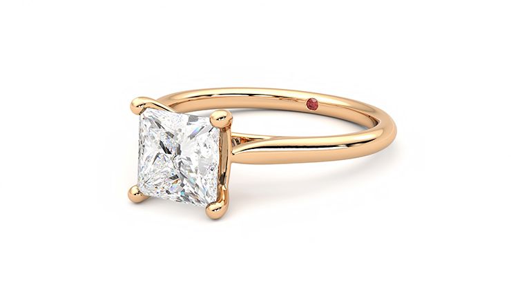 Taylor & Hart Hope Princess Engagement Ring 360 degree image 25