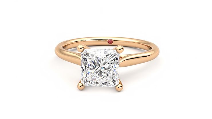 Taylor & Hart Hope Princess Engagement Ring 360 degree image 28