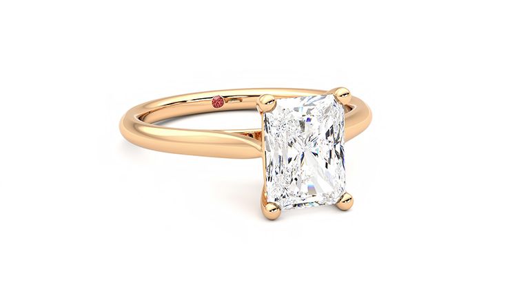 Taylor & Hart Hope Radiant Engagement Ring 360 degree image 4