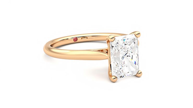 Taylor & Hart Hope Radiant Engagement Ring 360 degree image 5