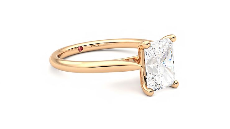 Taylor & Hart Hope Radiant Engagement Ring 360 degree image 6