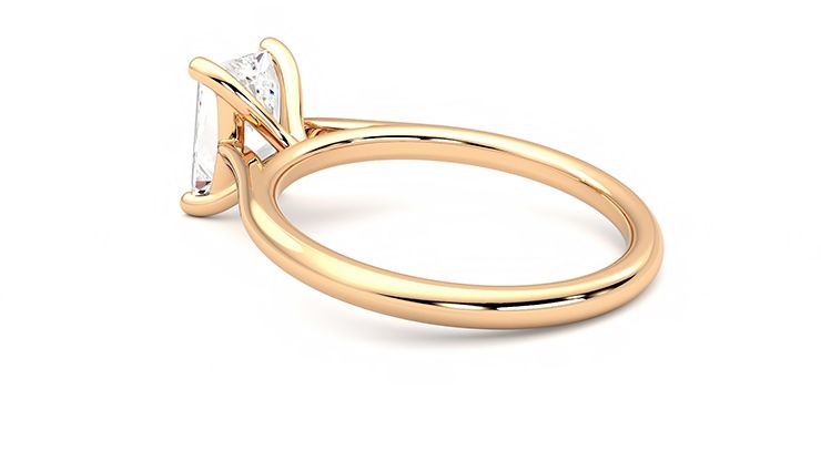 Taylor & Hart Hope Radiant Engagement Ring 360 degree image 18