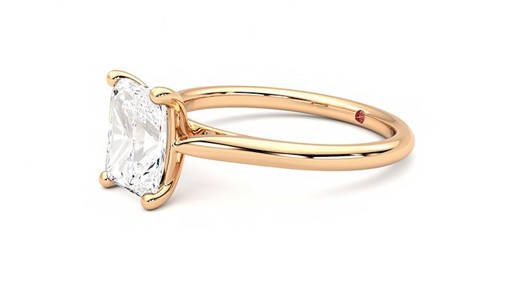 Taylor & Hart Hope Radiant Engagement Ring 360 degree image 23