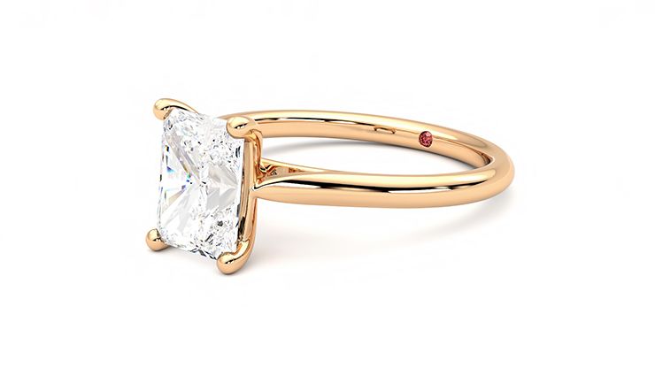 Taylor & Hart Hope Radiant Engagement Ring 360 degree image 24