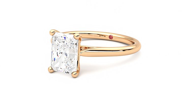 Taylor & Hart Hope Radiant Engagement Ring 360 degree image 25