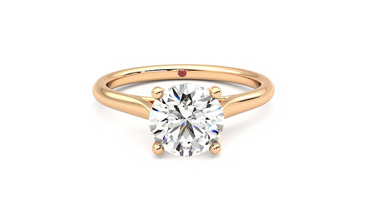 Taylor & Hart Hope Round Engagement Ring 360 degree image 1