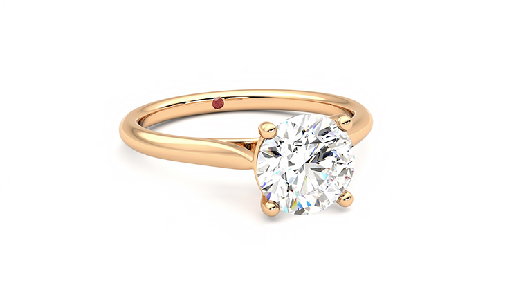 Taylor & Hart Hope Round Engagement Ring 360 degree image 4