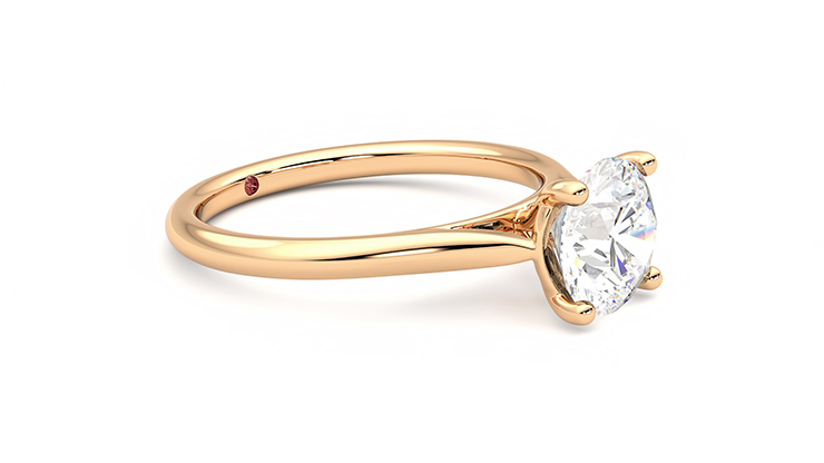 Taylor & Hart Hope Round Engagement Ring 360 degree image 7