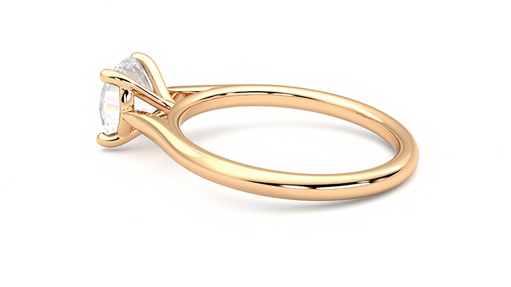 Taylor & Hart Hope Round Engagement Ring 360 degree image 19