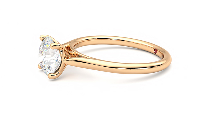 Taylor & Hart Hope Round Engagement Ring 360 degree image 22