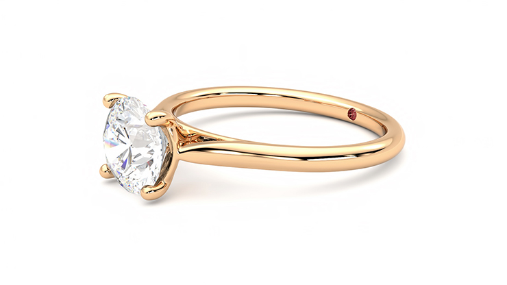Taylor & Hart Hope Round Engagement Ring 360 degree image 23
