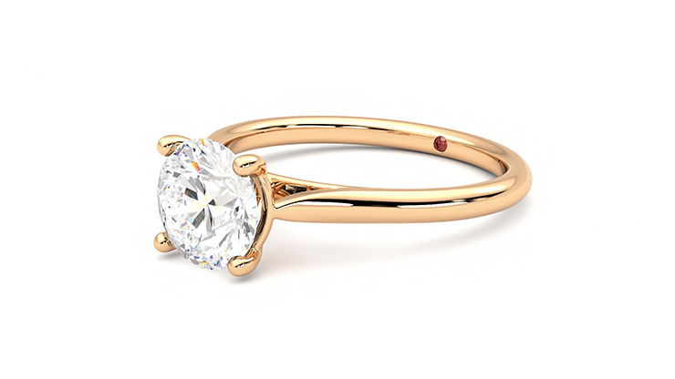 Taylor & Hart Hope Round Engagement Ring 360 degree image 24