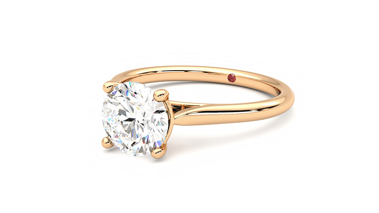 Taylor & Hart Hope Round Engagement Ring 360 degree image 25